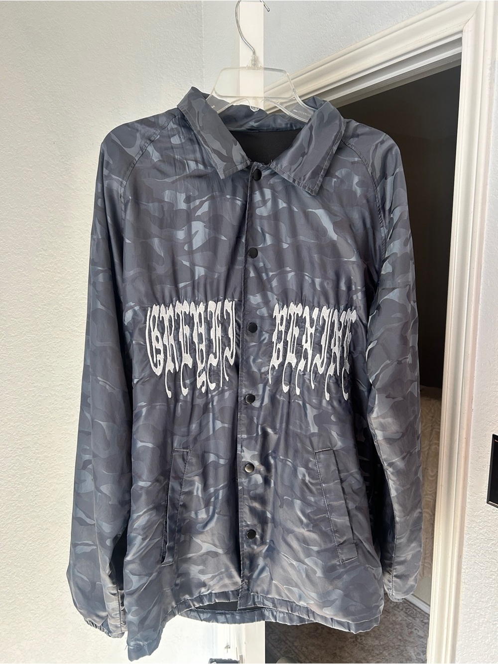 $uicideboy$/G59 Camouflage Windbreaker Jacket with White Script